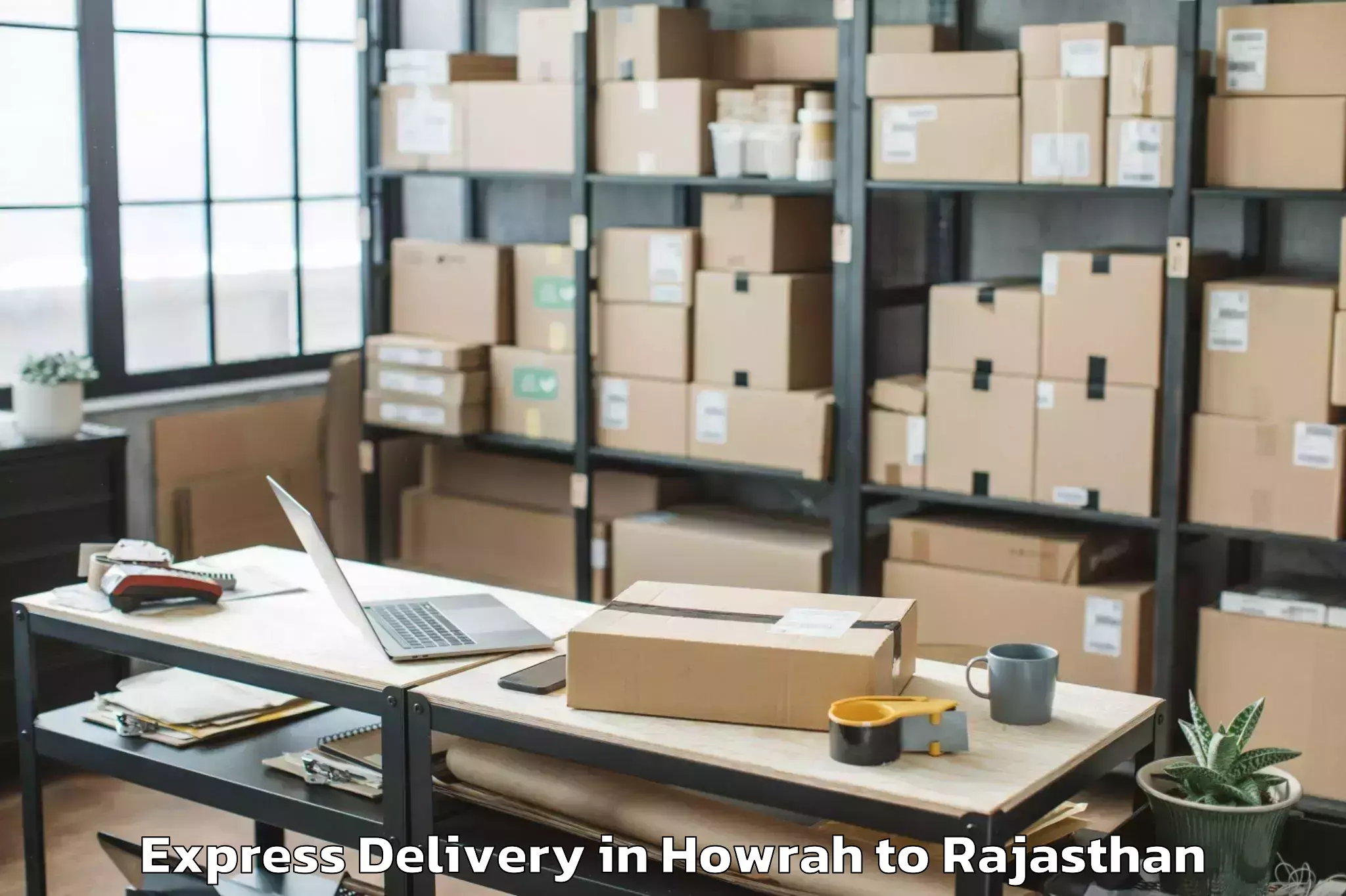 Reliable Howrah to Ansal Royal Plaza Mall Express Delivery